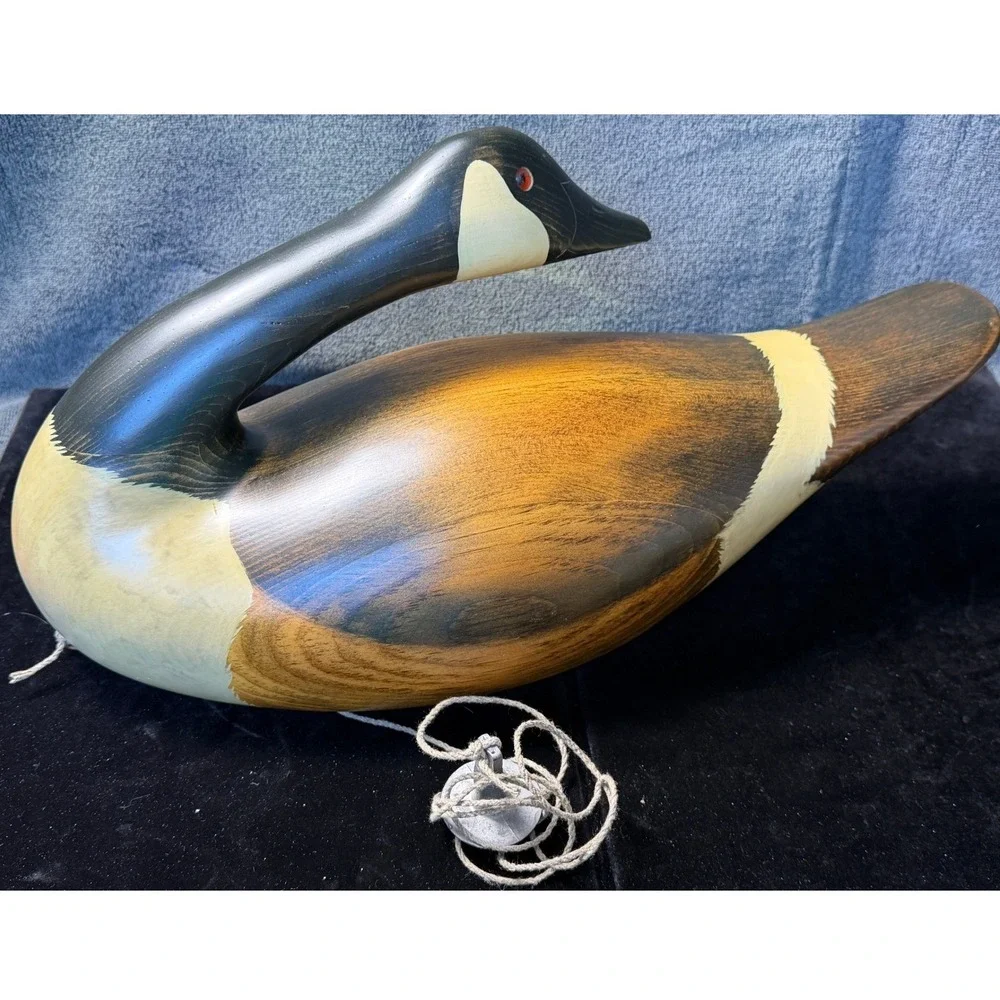 Big Sky Carvers Canada Goose Decoy with Anchor Kissy Durham Signed 16in